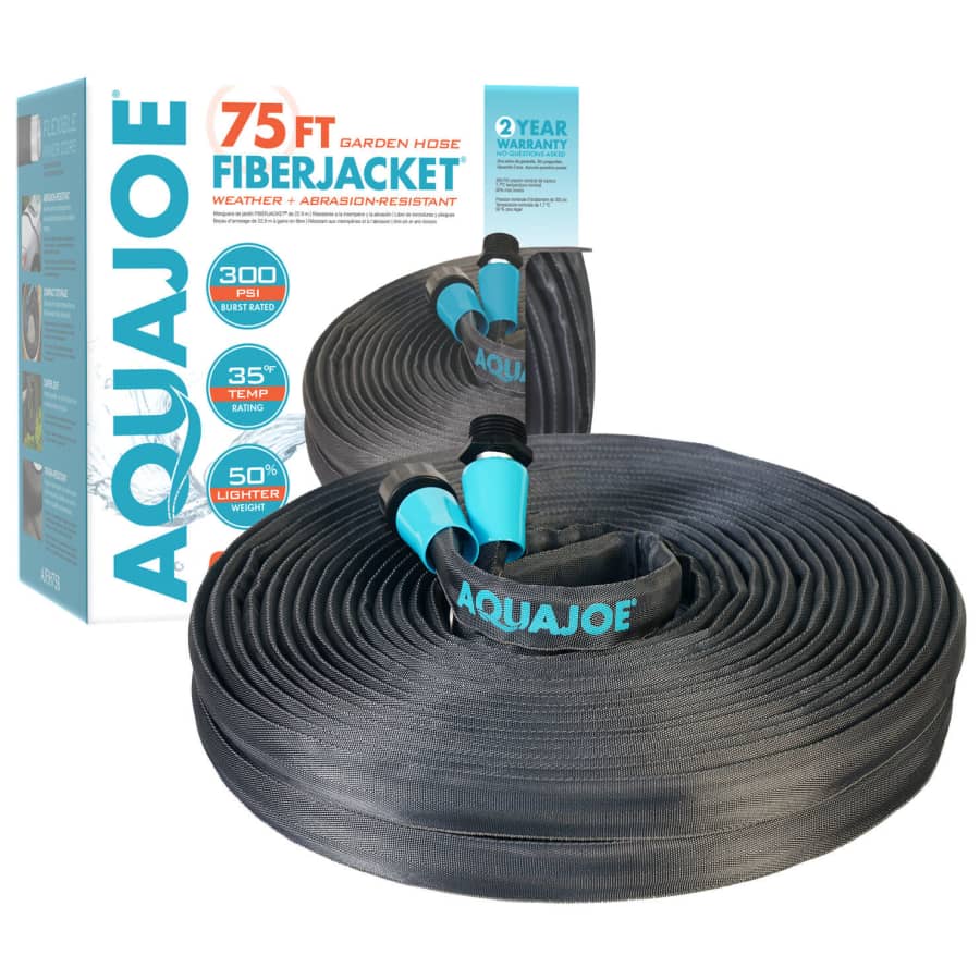 Aqua Joe 75-Foot Flexible FiberJacket Garden Hose for $15