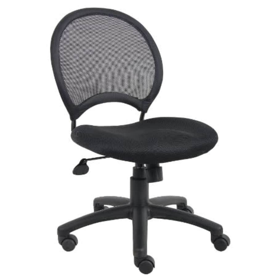 Boss Office Products Mesh Task Chair without Arms in Black for $93 Boss Office Products Mesh Task Chair without Arms in Black for $93