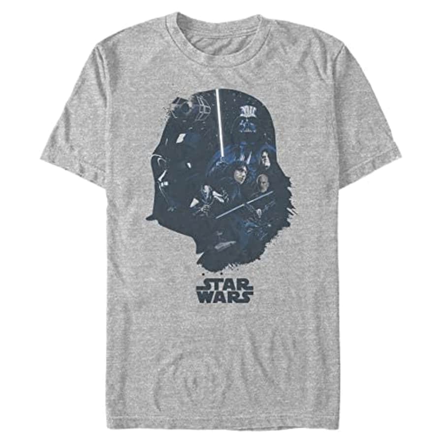 STAR WARS Big & Tall Multiple Franchise Vader Head Fill Men's Tops Short Sleeve Tee Shirt, Athletic for $22