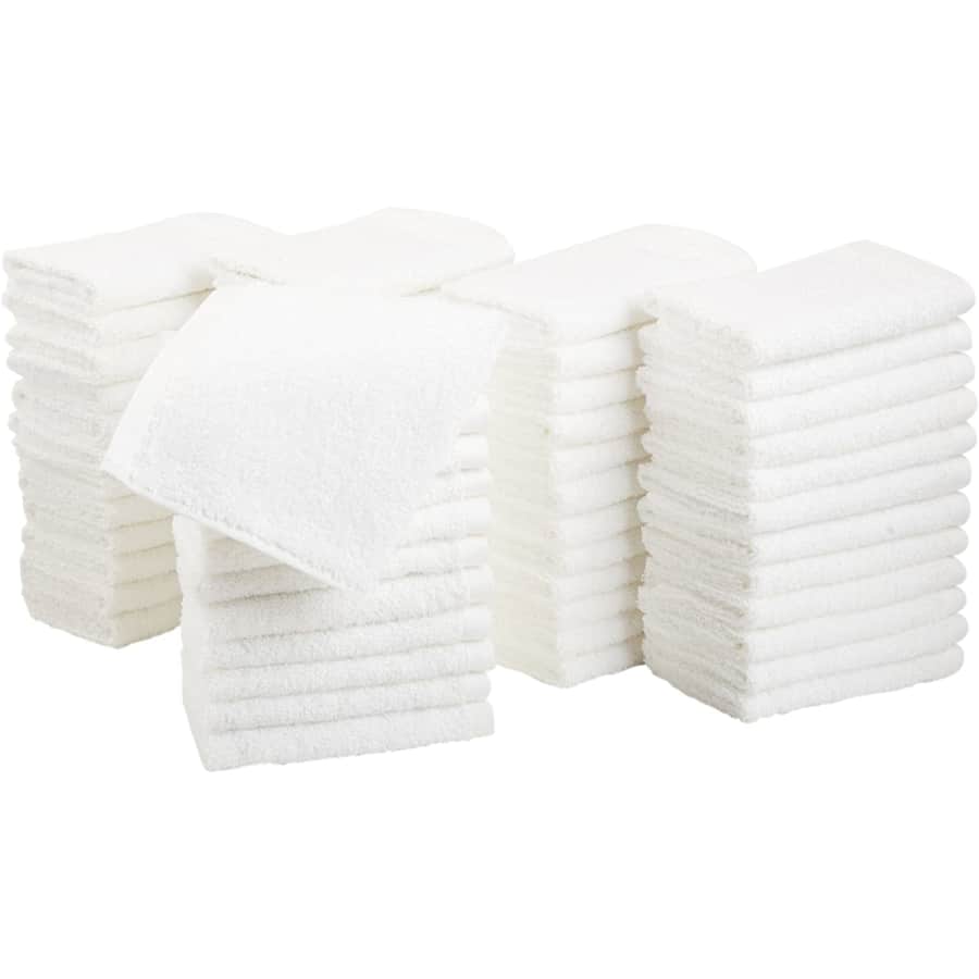 AmazonBasics Fast Drying Terry Cotton Washcloths 60-Pack for $41 AmazonBasics Fast Drying Terry Cotton Washcloths 60-Pack for $41
