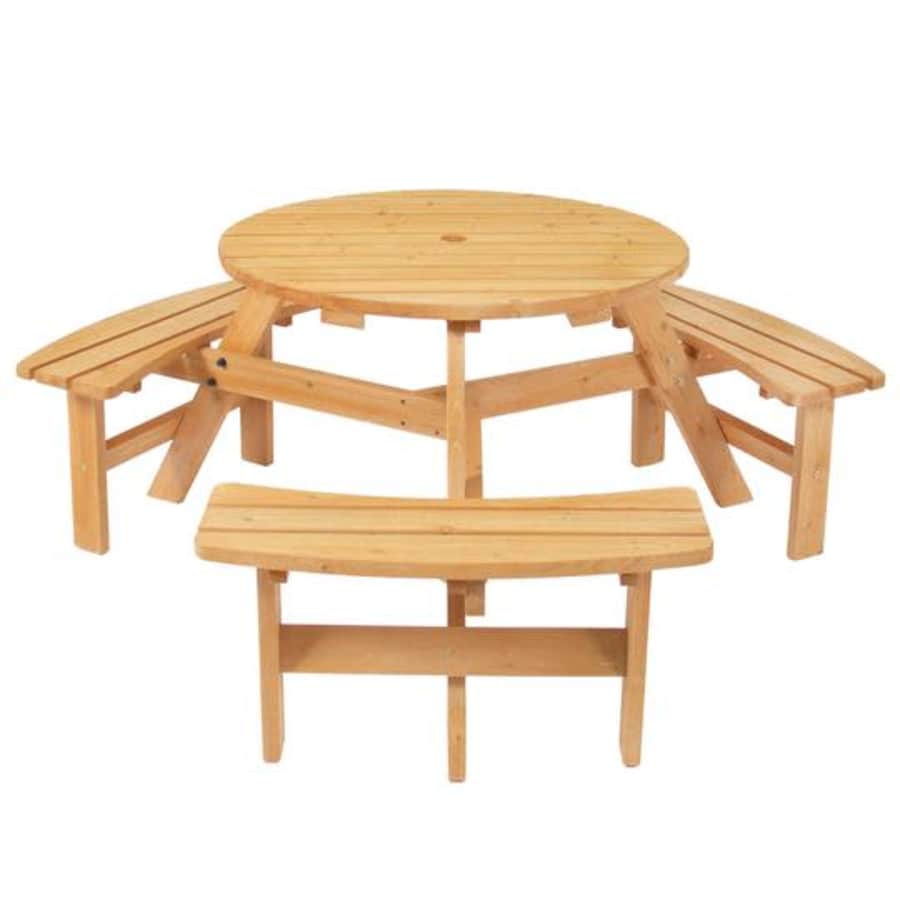 Best Choice 6-Person Circular Picnic Table w/ Benches for $110 Best Choice 6-Person Circular Picnic Table w/ Benches for $110