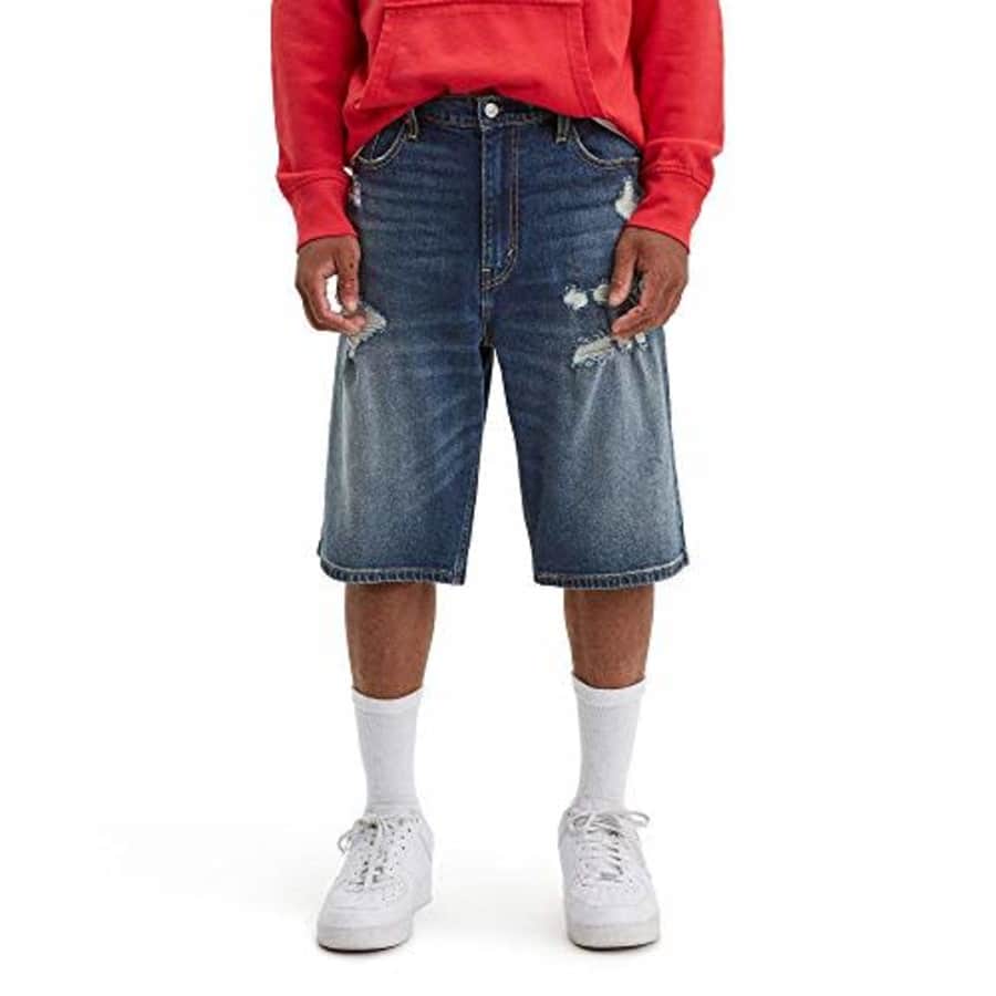 Levi's Men's 569 Loose Straight Denim Shorts, Taieggio - Destructed - Stretch, 30 for $27 Levi's Men's 569 Loose Straight Denim Shorts, Taieggio - Destructed - Stretch, 30 for $27