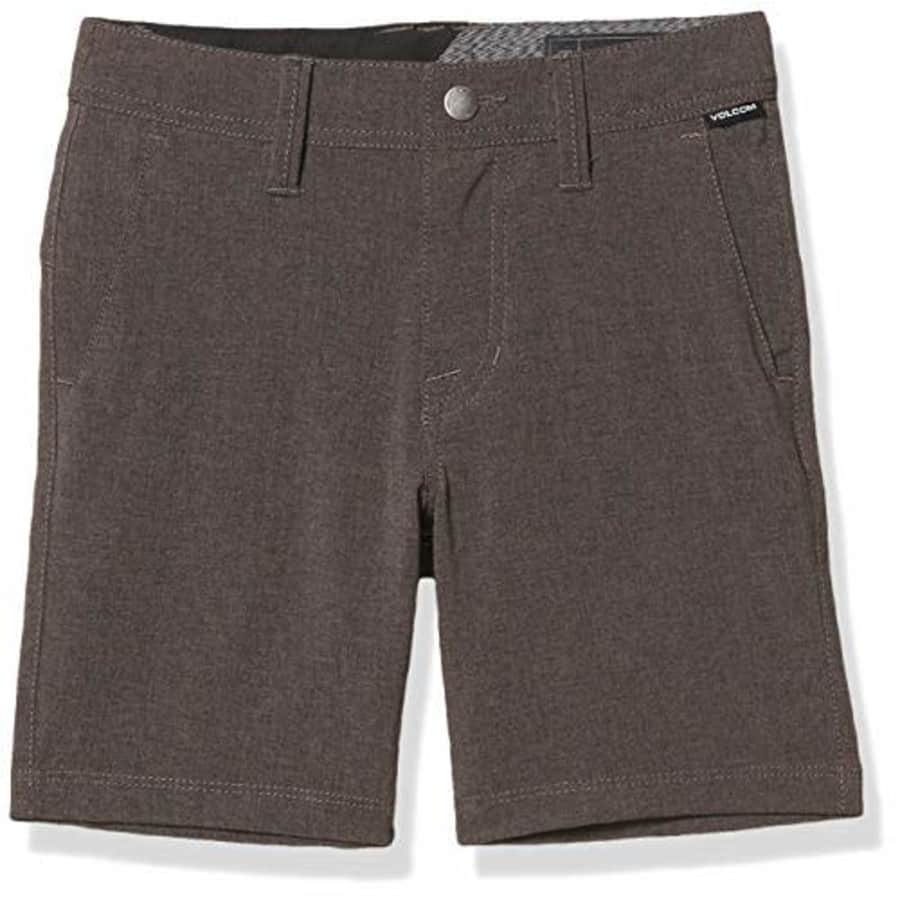 Volcom Boys' Frickin Surf N' Turf Hybrid Stretch Chino Short, Charcoal Heather, 22 (8Slim) for $16