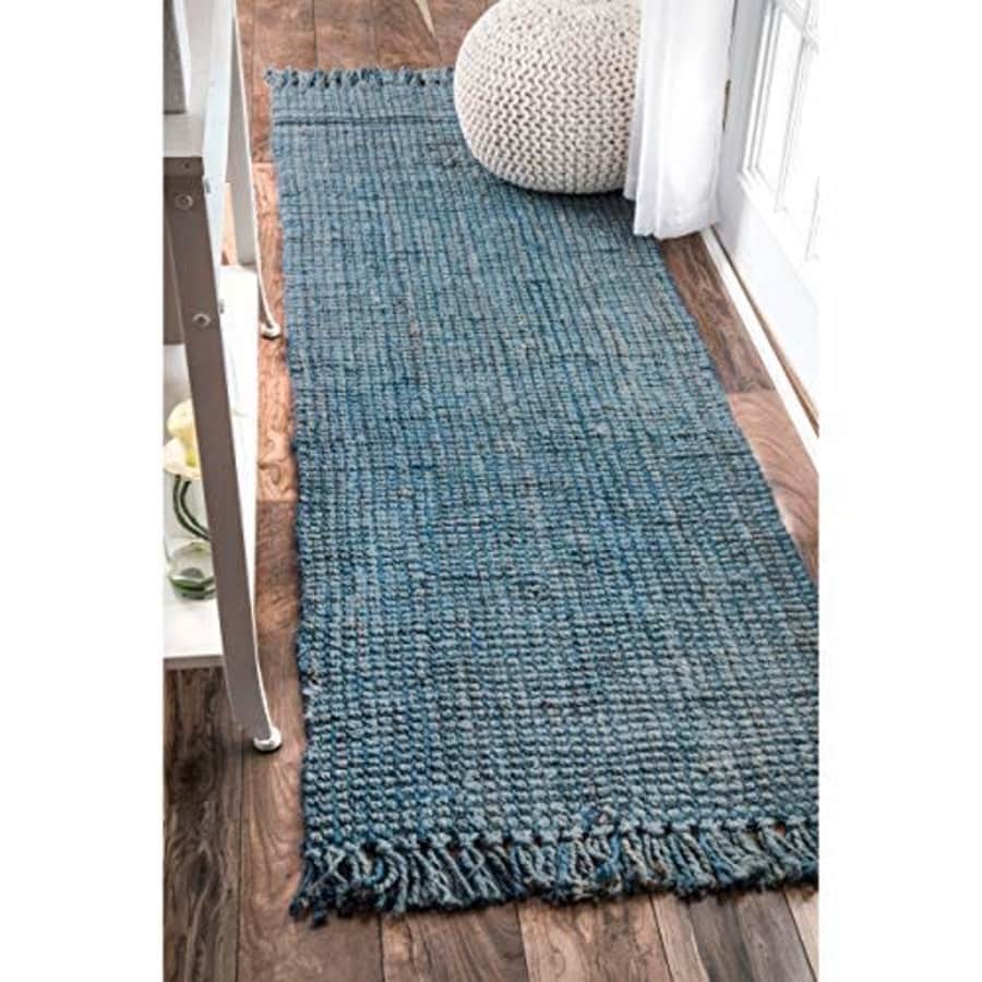 nuLOOM Natura Collection Chunky Loop Jute Runner Rug, 2' 6" x 8', Blue for $83 nuLOOM Natura Collection Chunky Loop Jute Runner Rug, 2' 6" x 8', Blue for $83