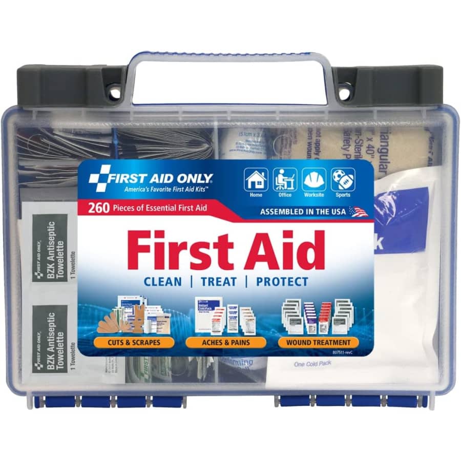First Aid Only 260-Piece First Aid Kit for $22 First Aid Only 260-Piece First Aid Kit for $22