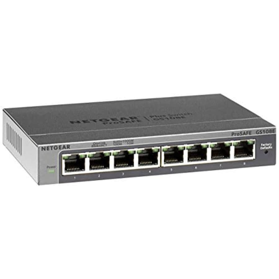 NETGEAR 8-Port Gigabit Smart Managed Plus Switch, ProSAFE Lifetime Protection (GS108Ev3) (Renewed) for $30 NETGEAR 8-Port Gigabit Smart Managed Plus Switch, ProSAFE Lifetime Protection (GS108Ev3) (Renewed) for $30