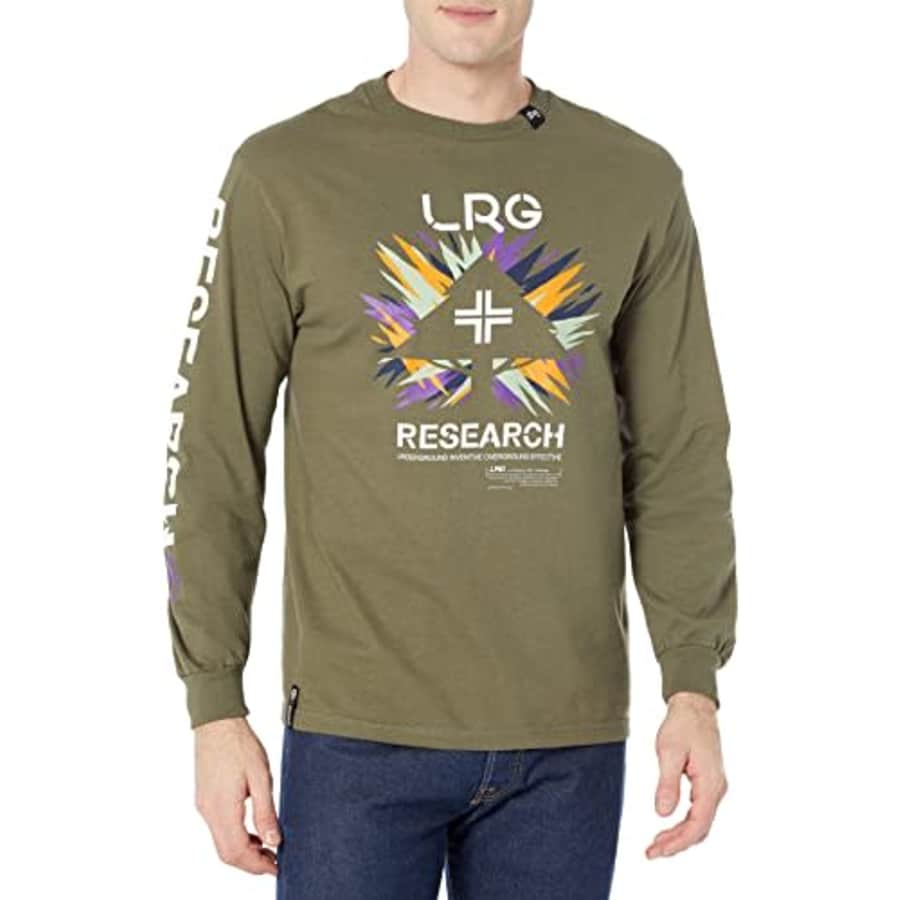 LRG Men's Long Sleeve Graphic Logo T-Shirt, Core Military Green, 2X for $23 LRG Men's Long Sleeve Graphic Logo T-Shirt, Core Military Green, 2X for $23