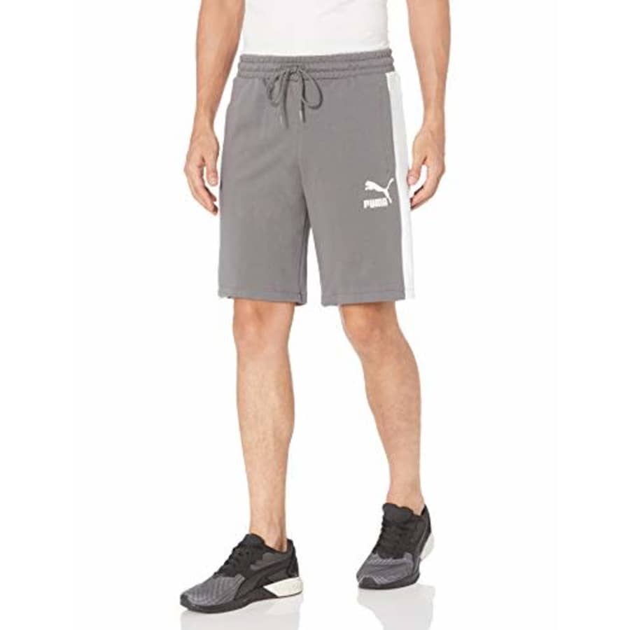 PUMA Men's Iconic T7 Shorts 10", Castlerock, XL for $8