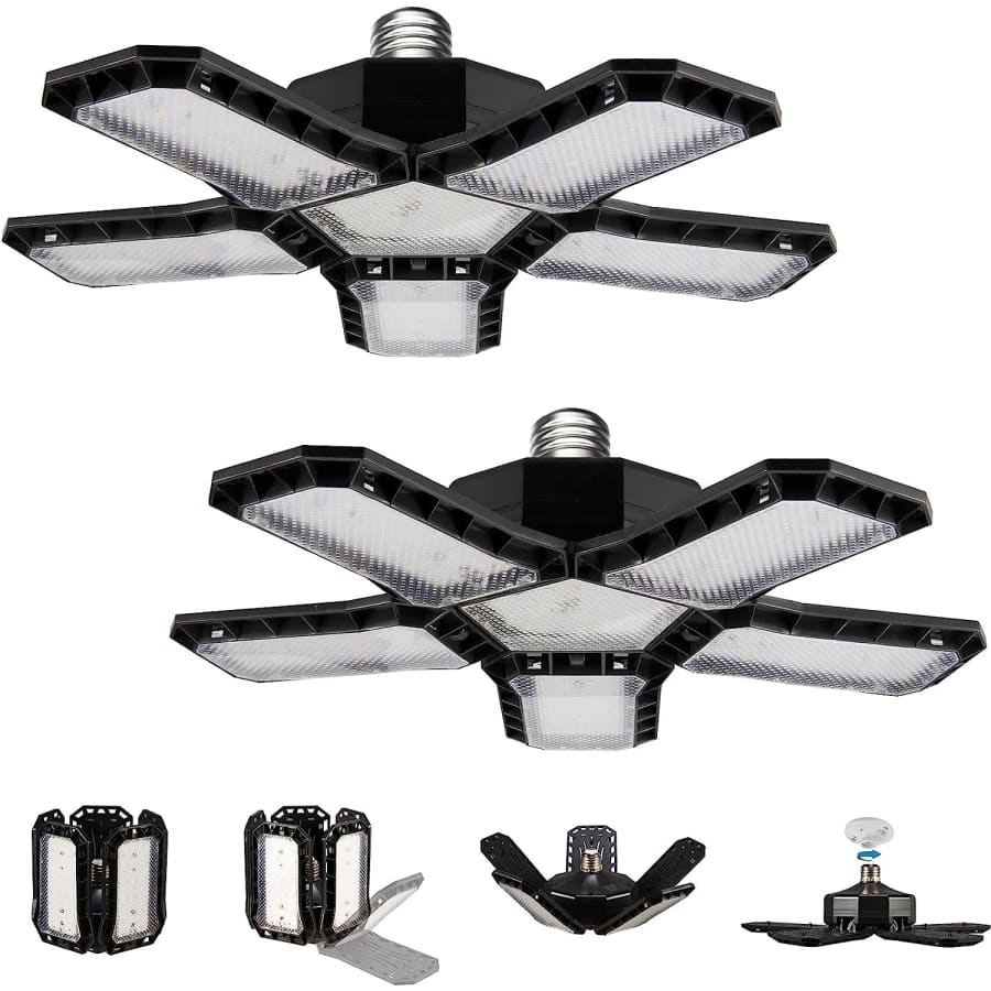 150W Deformable LED Garage Light 2-Pack for $16 150W Deformable LED Garage Light 2-Pack for $16