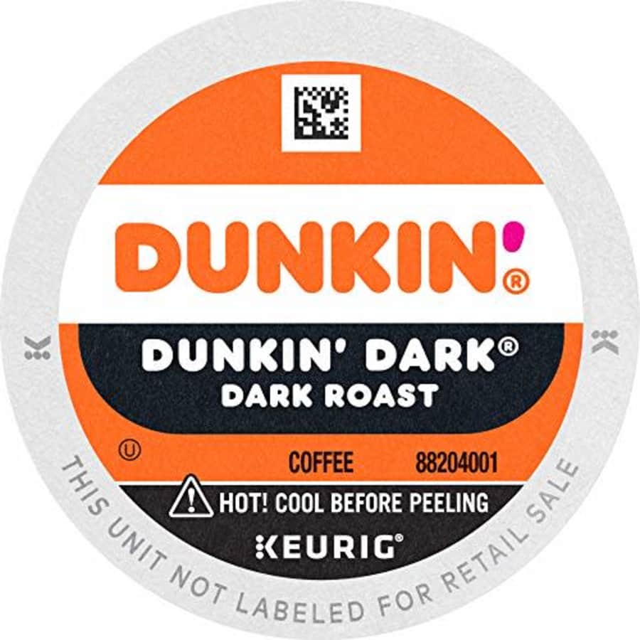 Dunkin Donuts Dunkin' Coffee K Cups for Keurig Coffee Makers, Dark Roast, 60 Count for $8