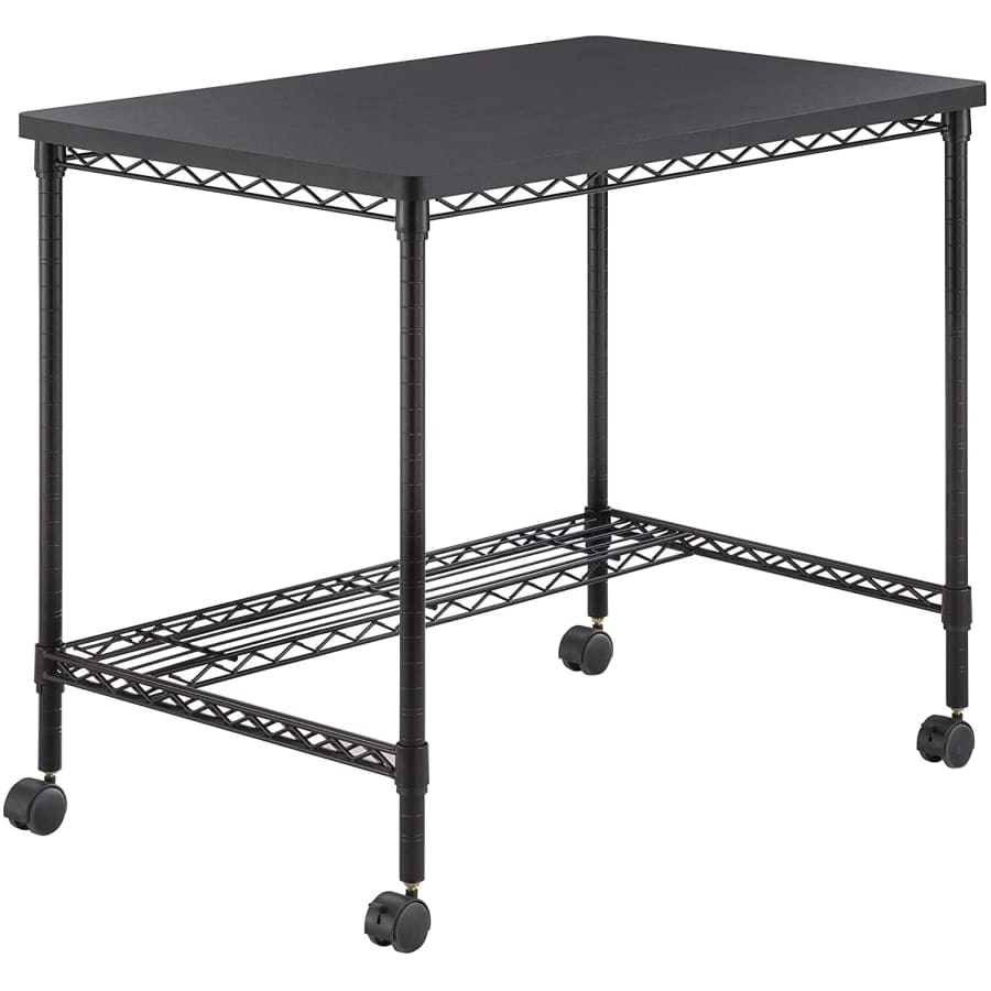 Safco Products Rolling Steel Wire Computer Desk for $100