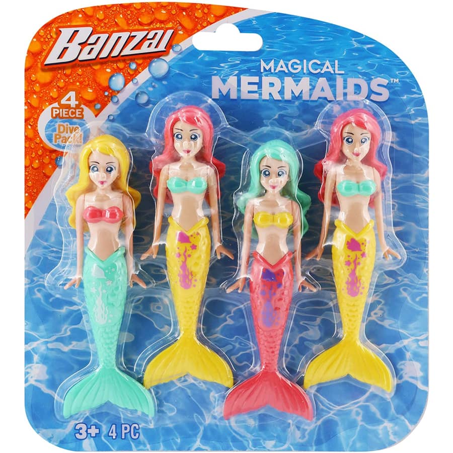Banzai Magical Mermaids 4-Pc. Dive Pack for $9