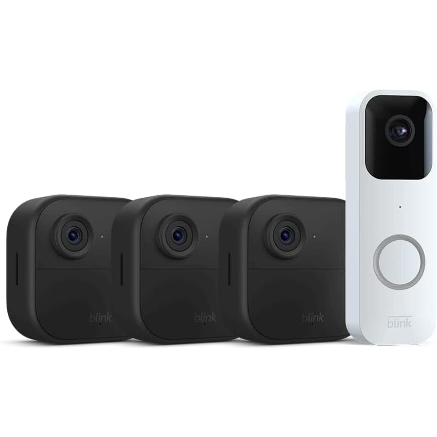 Blink Video Doorbell w/ 3 4th-Gen Outdoor 4 Smart Security Cameras for $192