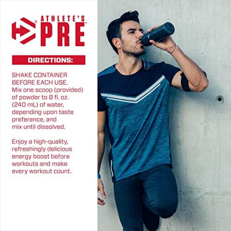 Dymatize Athlete's Pre Workout Powder with Caffeine, Improved Pump & Energy, Low Calorie and No for $17 Dymatize Athlete's Pre Workout Powder with Caffeine, Improved Pump & Energy, Low Calorie and No for $17