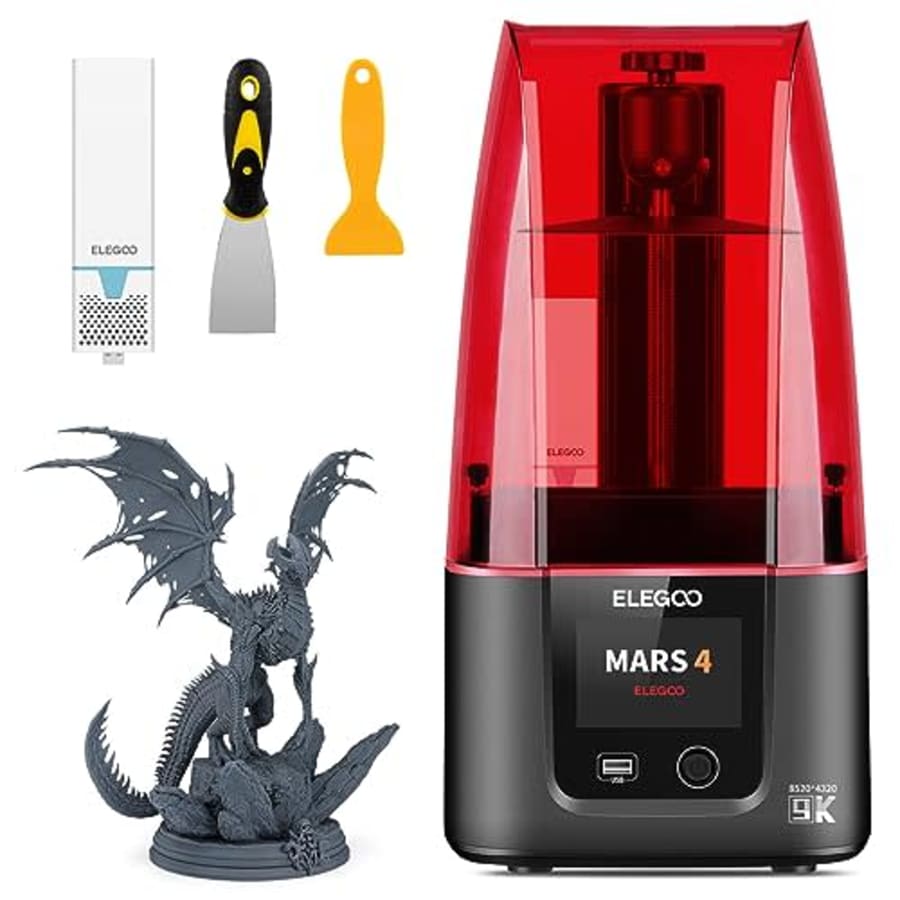 ELEGOO Mars 4 Resin 3D Printer with 7" 9K Monochrome LCD Screen COB UV Light Source and Screen for $224
