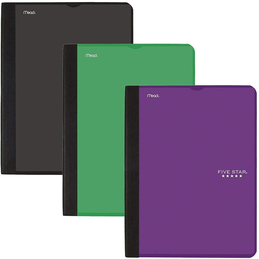 Five Star College Ruled 100-Sheet Composition Notebook 3-Pack for $30