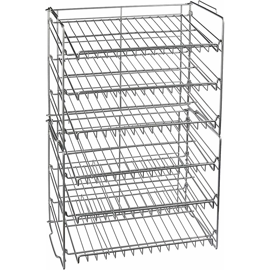 Atlantic Steel 6-Tier Gravity-Fed Double Can Rack for $22 Atlantic Steel 6-Tier Gravity-Fed Double Can Rack for $22