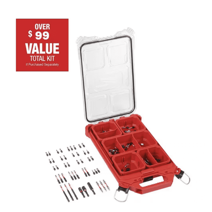 Milwaukee Shockwave 90-Piece Driver Bit Set w/ Packout Case for $50