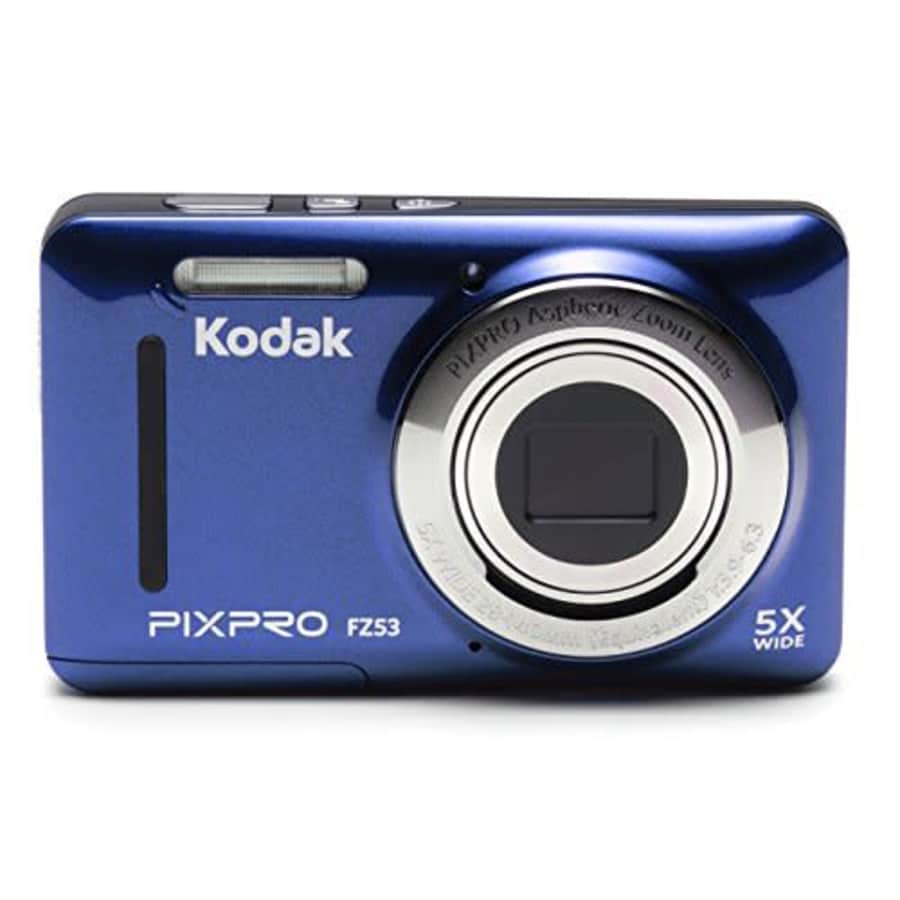 Kodak FZ53-BL Point and Shoot Digital Camera with 2.7" LCD, Blue for $130 Kodak FZ53-BL Point and Shoot Digital Camera with 2.7" LCD, Blue for $130