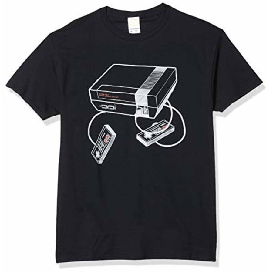 Nintendo Men's Sketch Console T-Shirt, Black, X-Large for $22