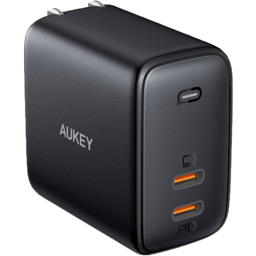 Aukey Omnia 65W 2-Port USB-C PD Wall Charger for $26