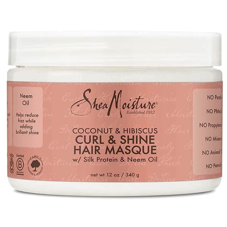 SheaMoisture 12-oz. Hair Masque for Dry Curls Coconut & Hibiscus with Shea Butter for $11