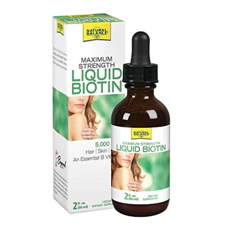 Natural Balance Biotin Liquid 5000mcg | Healthy Hair Supplement | Skin Health & Strong Nails for $13