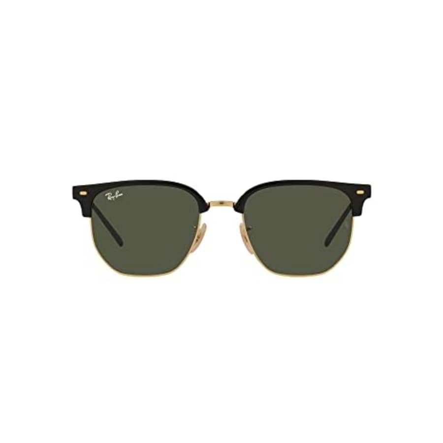 Ray-Ban RB4416 New Clubmaster Square Sunglasses, Black on Gold/Green, 51 mm for $144