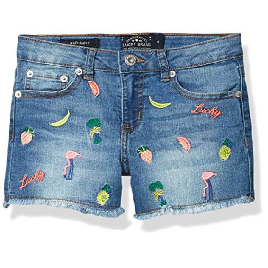 Lucky Brand Girls' Fashion Denim Shorts, Darcia Angela Wash, 16 for $24