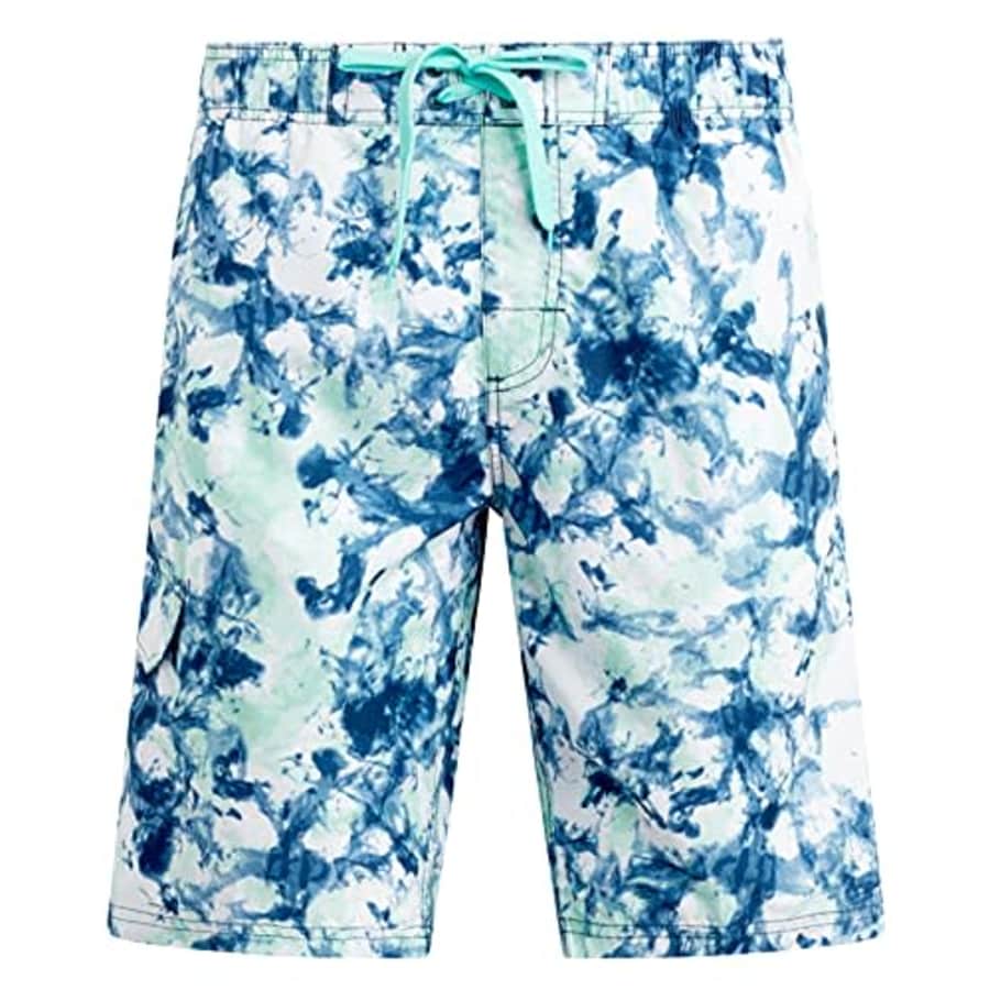 Kanu Surf mens Mirage (Regular & Extended Sizes) fashion swim trunks, Seafoam Navy, X-Large US for $20