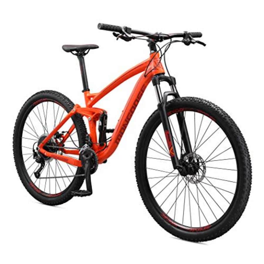 Mongoose Salvo Adult Trail Mountain Bike, 29-inch Wheels, 9-Speed Drivetrain, Lightweight Aluminum for $953