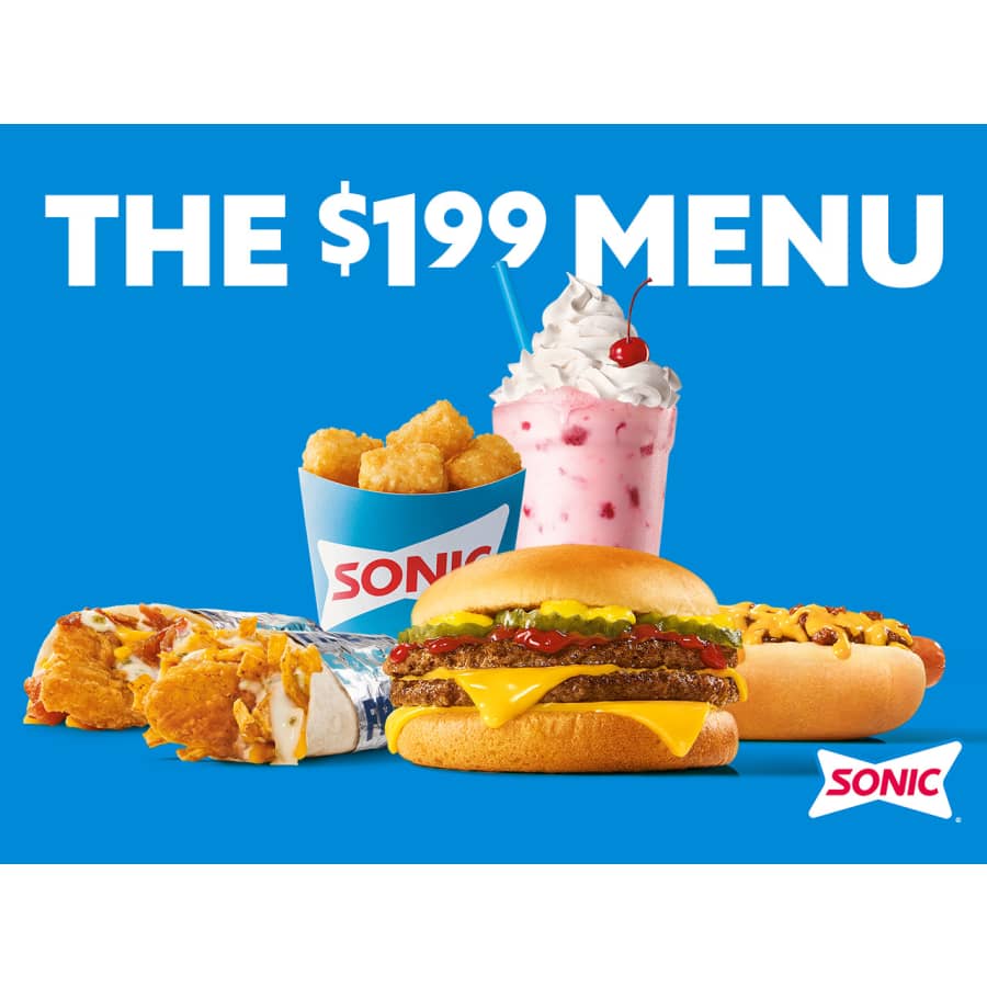 Sonic Drive-In Launches New: for $1.99 Menu Sonic Drive-In Launches New: for $1.99 Menu