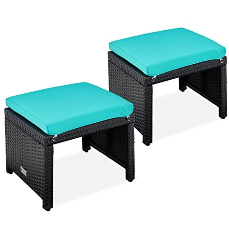 Best Choice Products Set of 2 Wicker Ottomans, Multipurpose Outdoor Furniture for Patio, Backyard, for $65 Best Choice Products Set of 2 Wicker Ottomans, Multipurpose Outdoor Furniture for Patio, Backyard, for $65