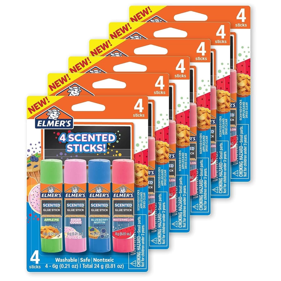 Elmer's Scented Glue Sticks 4-Count 6-Pack for $15