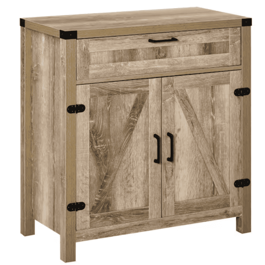 Oak Industrial Storage Sideboard Cabinet for $87