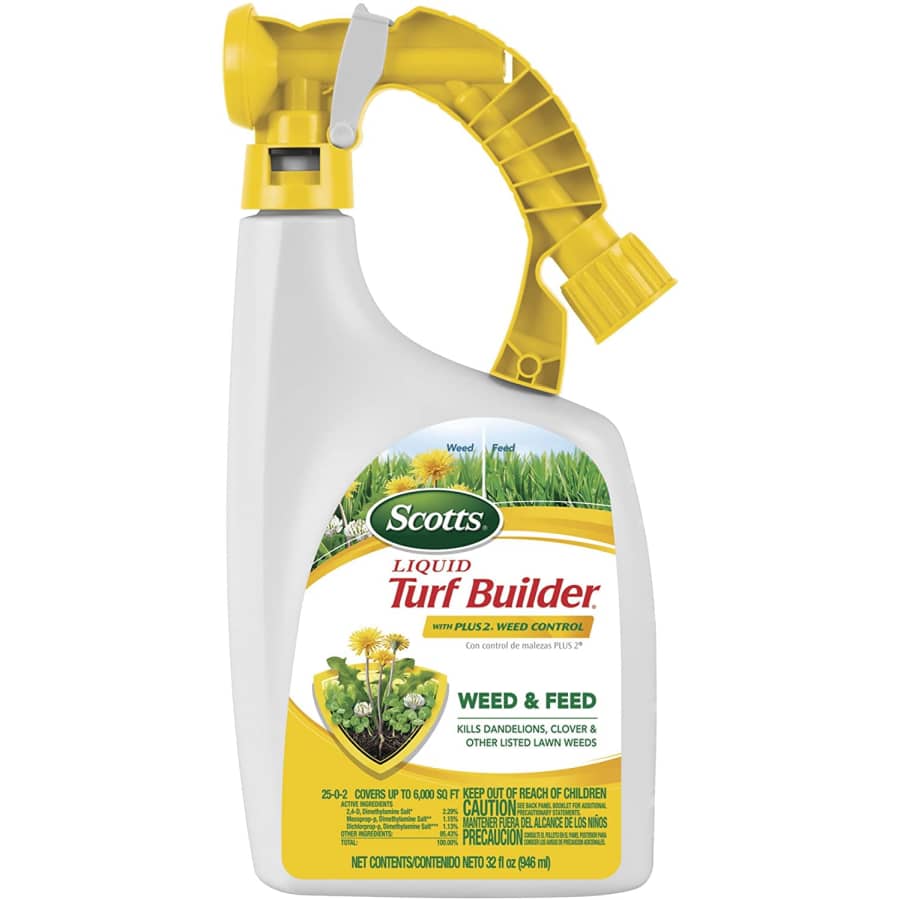 Scotts Liquid Turf Builder with Plus 2 Weed Control Fertilizer 32-oz. for $20 Scotts Liquid Turf Builder with Plus 2 Weed Control Fertilizer 32-oz. for $20