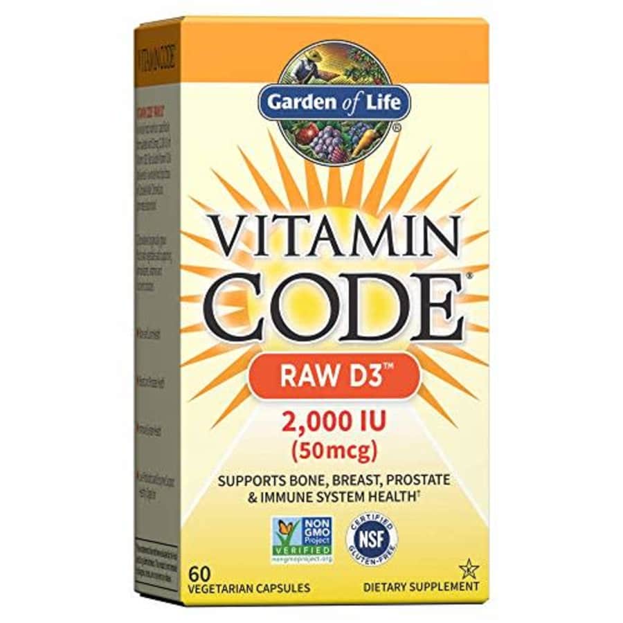 Garden of Life Vitamin D, Vitamin Code Raw D3, Vitamin D 2,000 IU, Raw Whole Food Vitamin D for $13