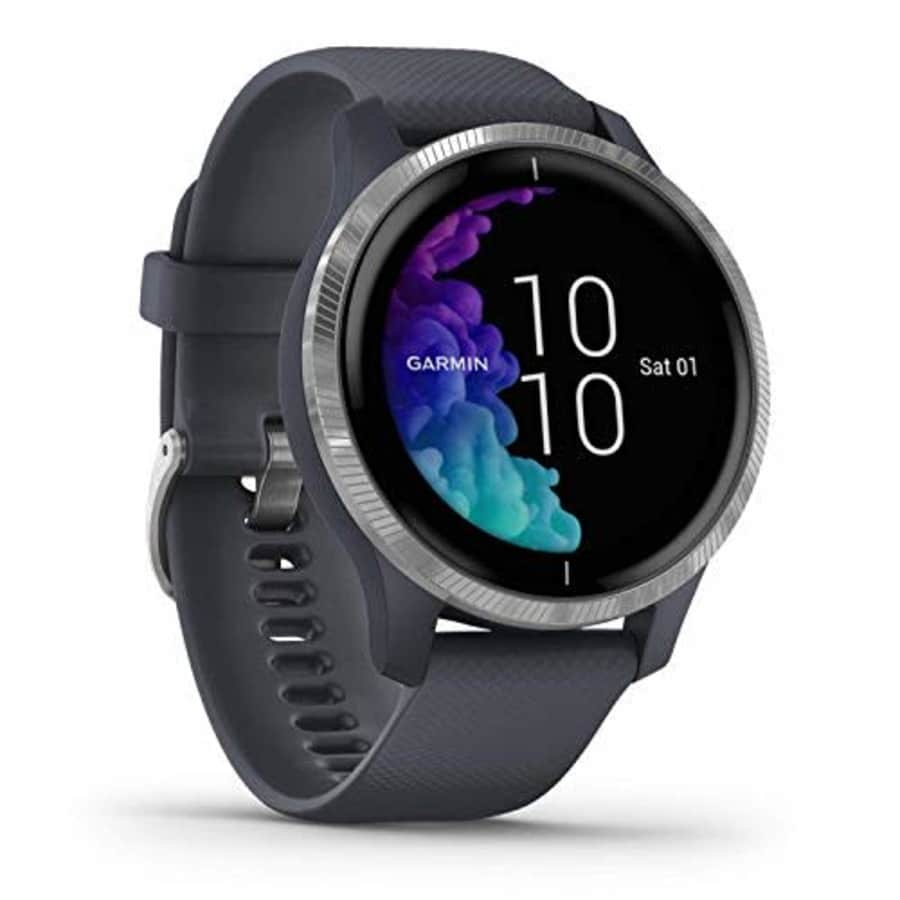 Garmin Venu, GPS Smartwatch with Bright Touchscreen Granite Blue and Silver (Renewed) for $184 Garmin Venu, GPS Smartwatch with Bright Touchscreen Granite Blue and Silver (Renewed) for $184