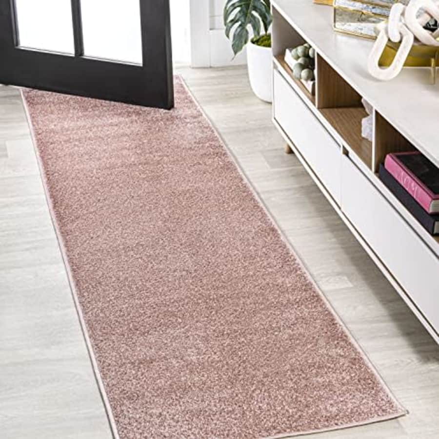 JONATHAN Y SEU100P-214 Haze Solid Low-Pile Indoor Runner Rug, Coastal, Bohemian, Minimalist, for $58