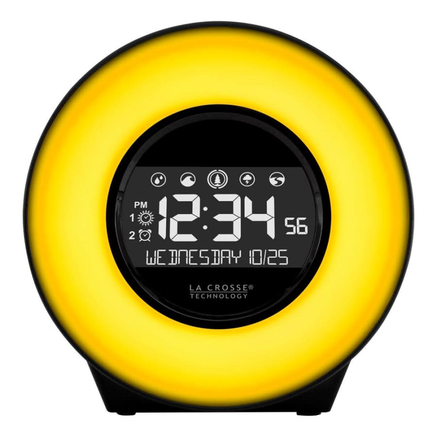 La Crosse Technology Color Mood Light Alarm Clock w/ Nature Sounds & USB for $23