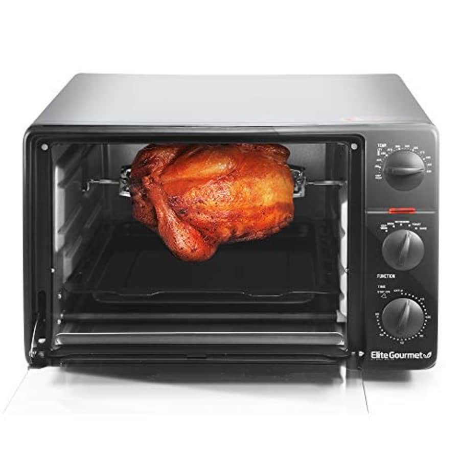 Elite Gourmet Rotisserie, Bake, Grill, Broil, Roast, Toast, Keep Warm and Steam, Rotisserie & for $200 Elite Gourmet Rotisserie, Bake, Grill, Broil, Roast, Toast, Keep Warm and Steam, Rotisserie & for $200
