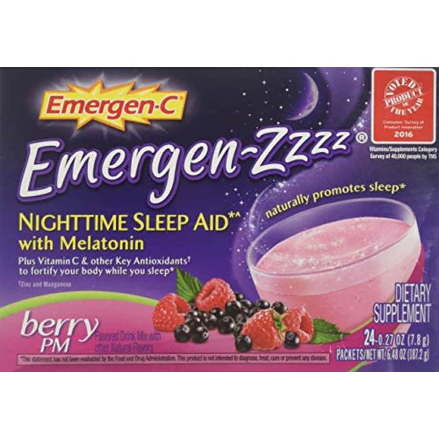 Emergen-C Emergen-Zzzz Nighttime Sleep Aid Dietary Supplement Berry PM - 24 Packets (Pack of 2) for $67
