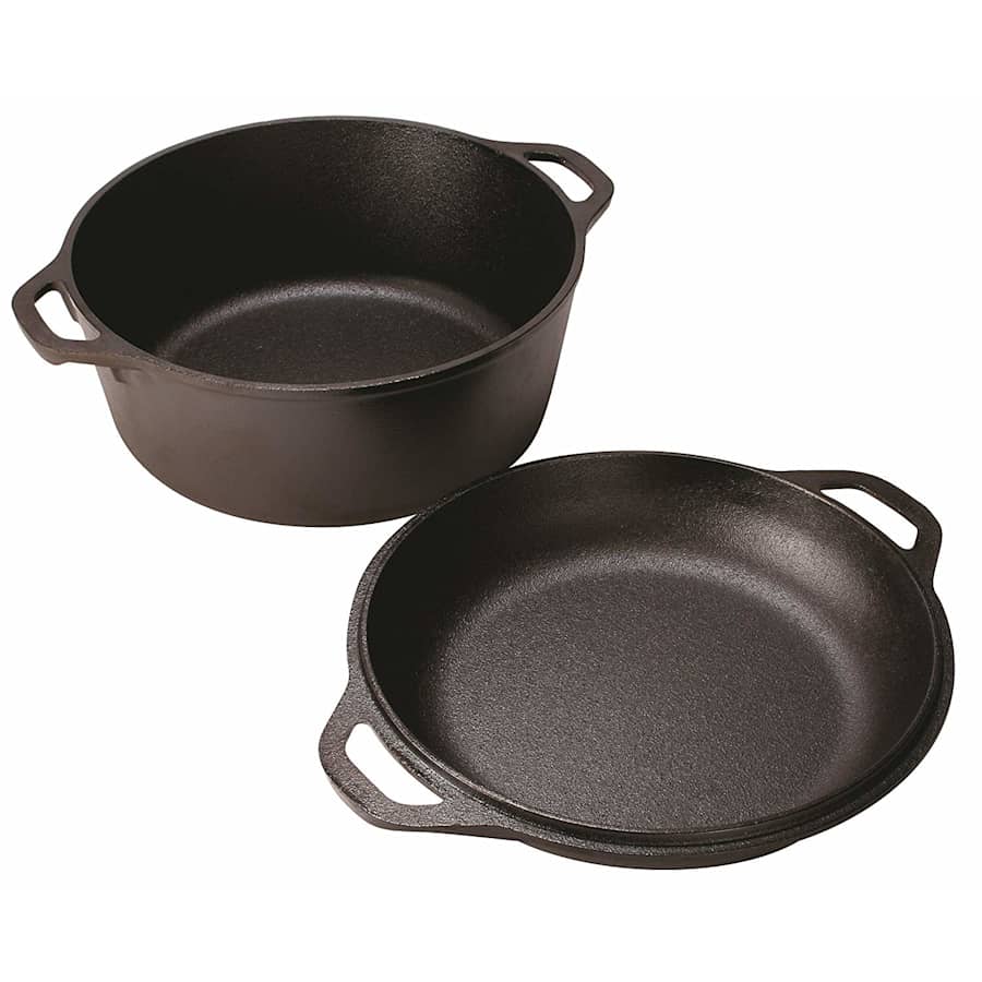 Lodge Logic 5-Quart Double Dutch Oven for $32 Lodge Logic 5-Quart Double Dutch Oven for $32
