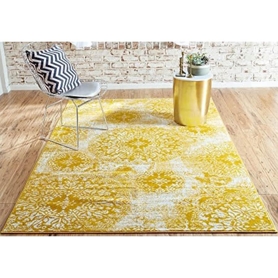 Unique Loom Sofia Traditional Area Rug, 5' 0 x 8' 0, Yellow for $49 Unique Loom Sofia Traditional Area Rug, 5' 0 x 8' 0, Yellow for $49