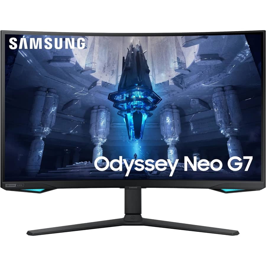 Samsung Odyssey Neo G7 32" 4K G-Sync HDR Curved Gaming Monitor: $700