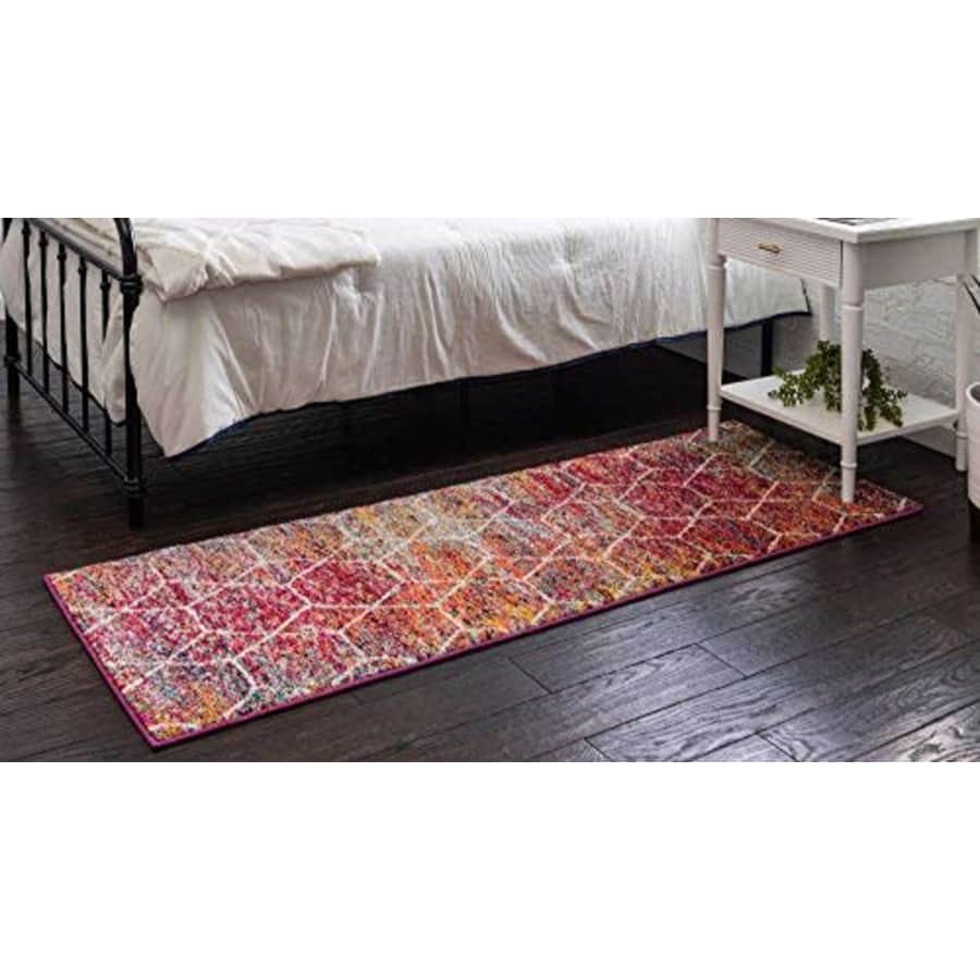 Unique Loom Trellis Frieze Collection Lattice Moroccan Geometric Modern Runner Rug, 2 x 6 Feet, for $49 Unique Loom Trellis Frieze Collection Lattice Moroccan Geometric Modern Runner Rug, 2 x 6 Feet, for $49