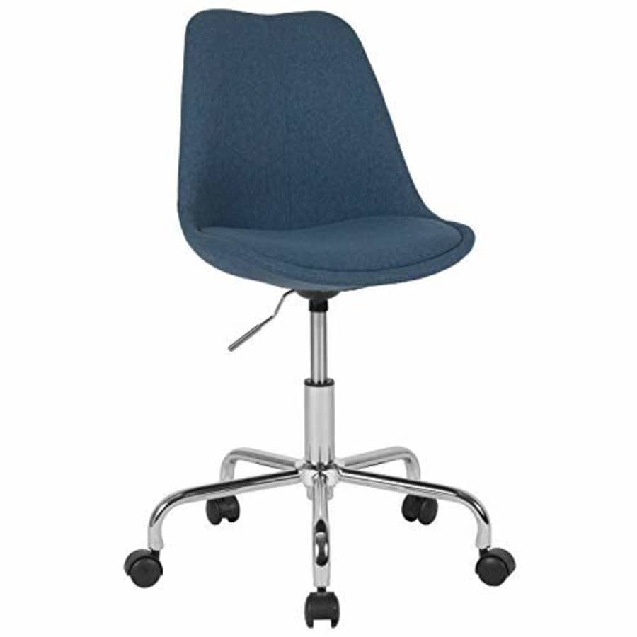 Flash Furniture Aurora Series Mid-Back Blue Fabric Task Office Chair with Pneumatic Lift and Chrome for $126