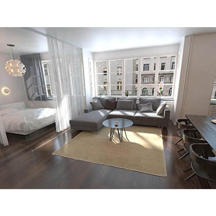 Unique Loom Solo Solid Shag Collection Modern Plush Taupe Square Rug (8' 2 x 8' 2) for $107