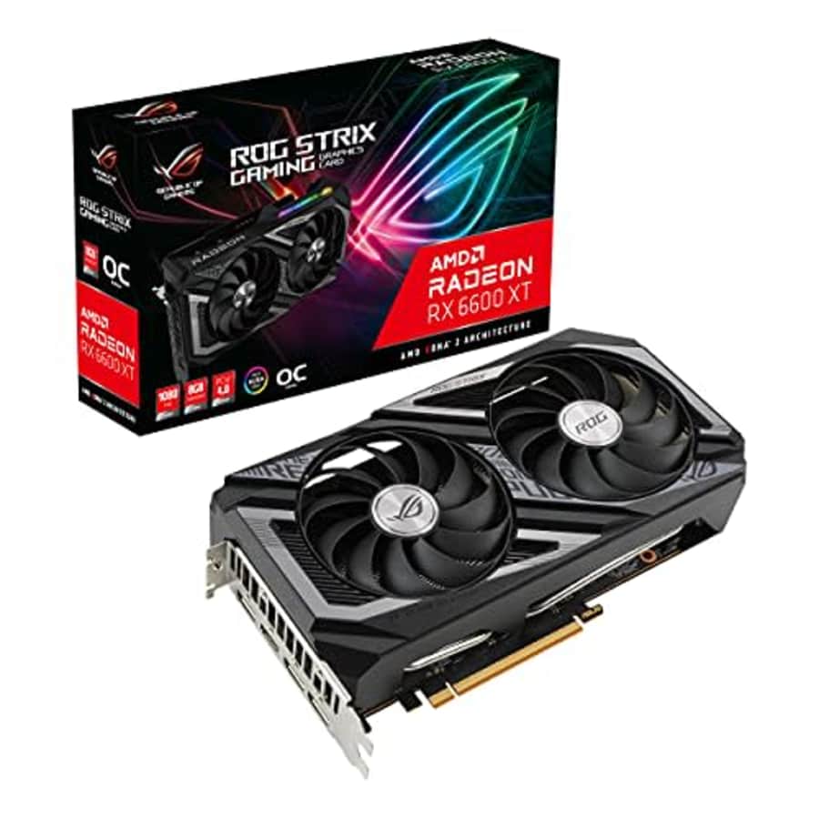 ASUS ROG Strix AMD Radeon RX 6600 XT OC Edition Gaming Graphics Card (AMD RDNA 2, PCIe 4.0, 8GB for $450 ASUS ROG Strix AMD Radeon RX 6600 XT OC Edition Gaming Graphics Card (AMD RDNA 2, PCIe 4.0, 8GB for $450