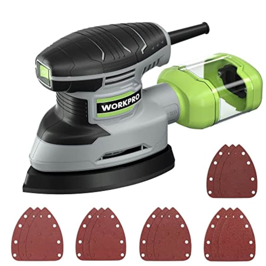 WORKPRO Detail Sander, 13,000 OPM Compact Electric Sander with Dust Collector, 1.6Amp Power Sander for $35 WORKPRO Detail Sander, 13,000 OPM Compact Electric Sander with Dust Collector, 1.6Amp Power Sander for $35